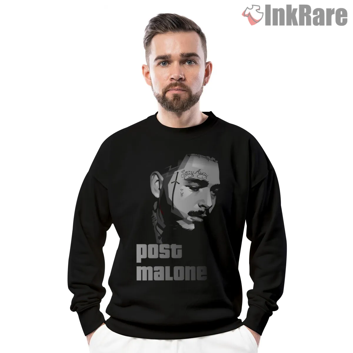 Post Malone Monochrome Pop Prodigy Portrait Shirt on graphic shirt for men graphic tee