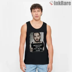 Post Malone Most Wanted Mugshot Shirt black tank top front