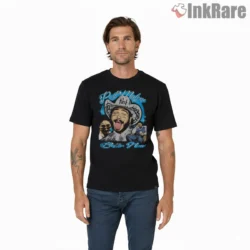 Post Malone Neon Eighties Bootleg Collage Shirt on black short sleeve shirt for men graphic tee