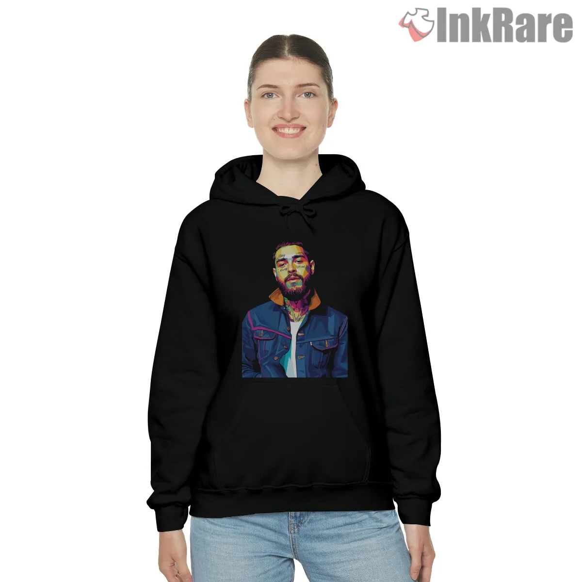 Post Malone Neon Jacket City Nights Hoodie Black Post Malone Neon Jacket City Nights Shirt on black hoodie for women graphic tee