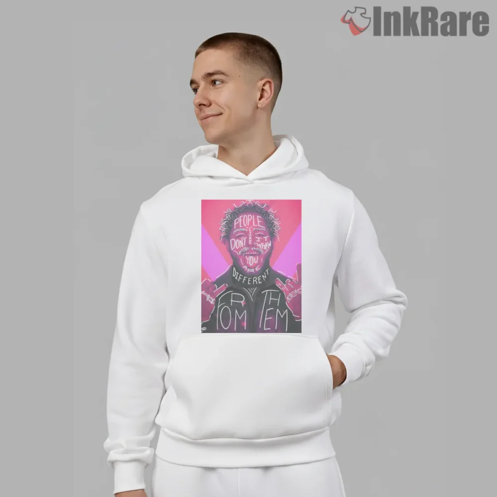 Post Malone People Do Not Understand Me Quote Portrait Shirt on white hoodie for men graphic tee