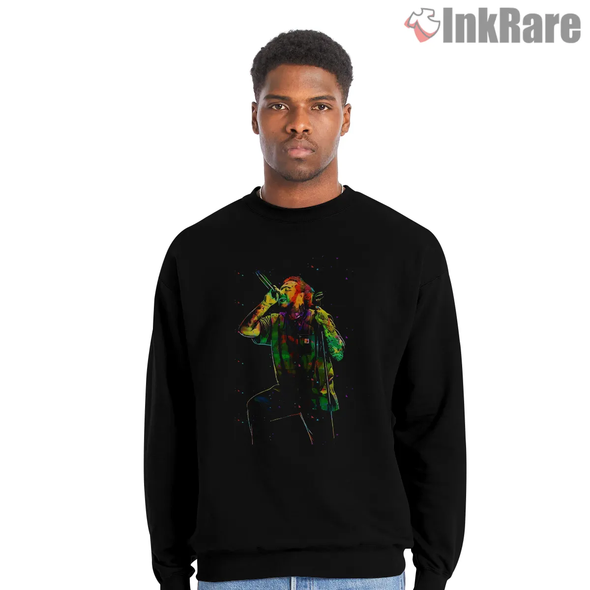 Post Malone Rainbow Lights Concert Microphone Shirt Post Malone Rainbow Lights Concert Microphone Shirt on graphic shirt for men graphic tee