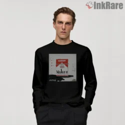 Post Malone Red White Cigarette Pack Parody Shirt on black long sleeve shirt for men graphic tee