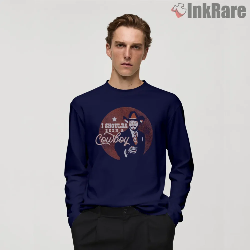 Navy long sleeve with relaxed everyday fit