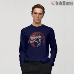 Navy long sleeve with relaxed everyday fit