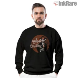 Black sweatshirt with soft interior and clear print