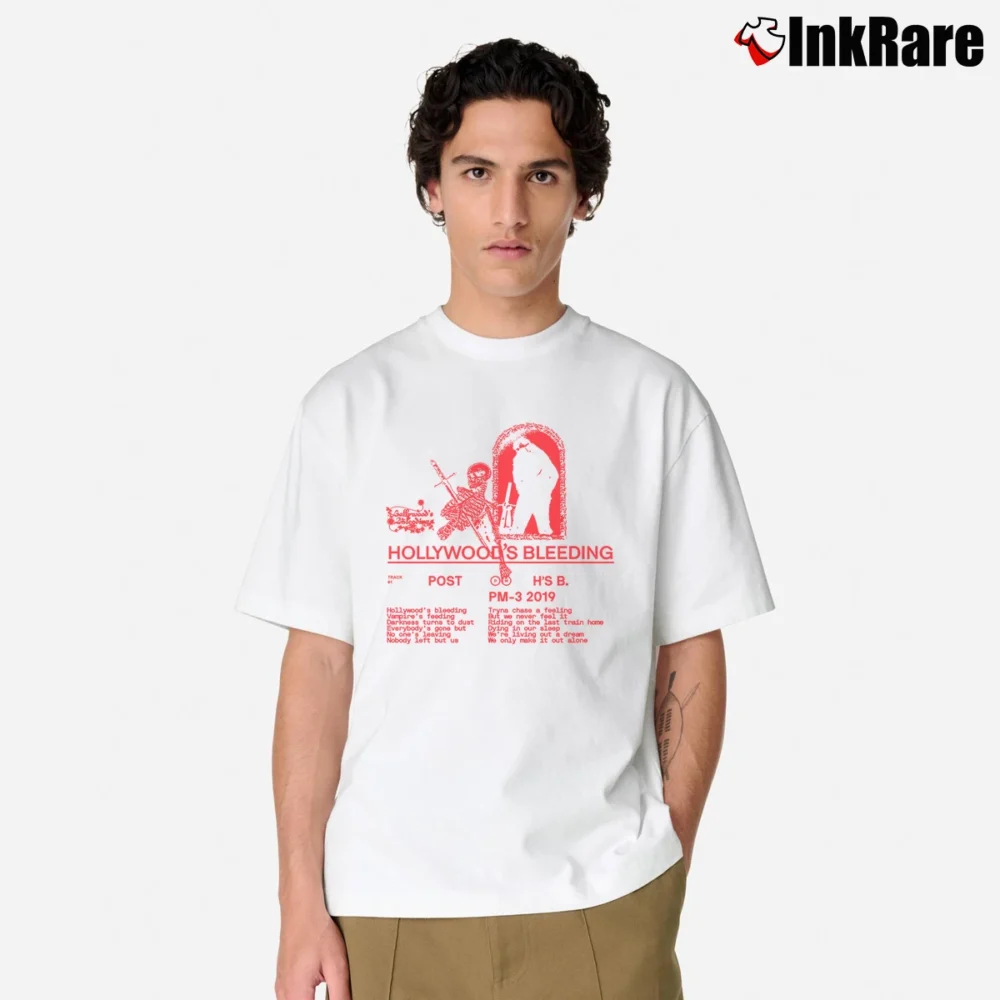 Men’s Post Malone Skeleton Graphic Classic T-Shirt in white | Soft, Breathable Everyday Wear
