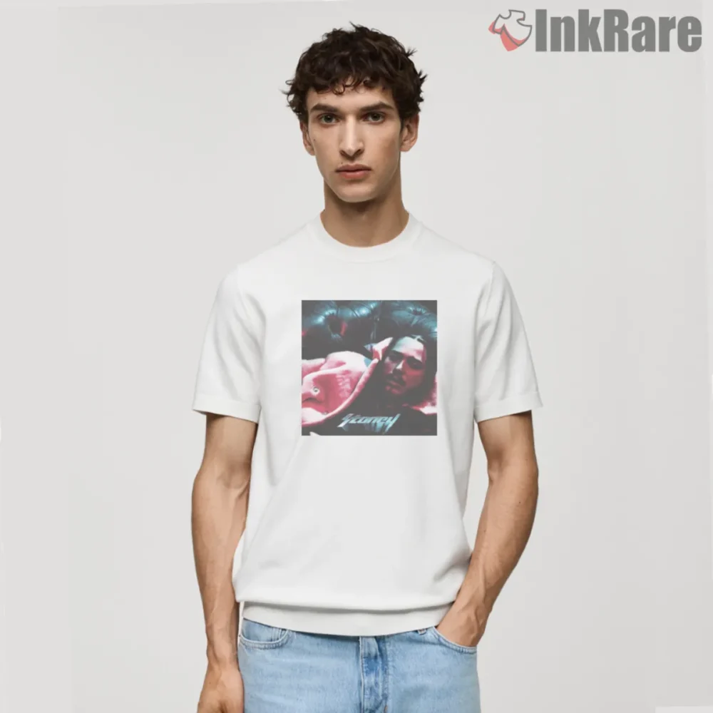 Post Malone Stoney Album Cover Shirt short sleeve white front view