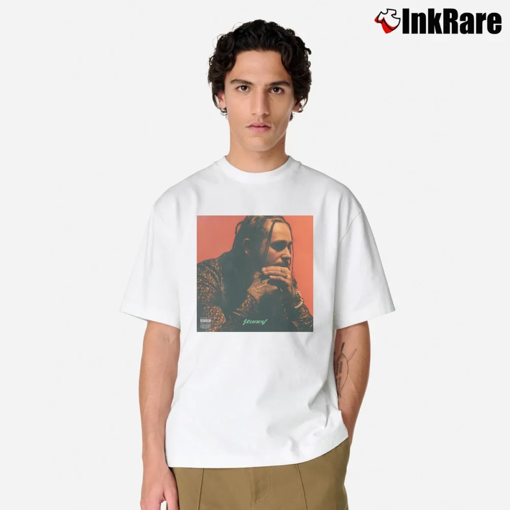 Men’s Post Malone Stoney Album Classic T-Shirt in white | Soft, Breathable Everyday Wear