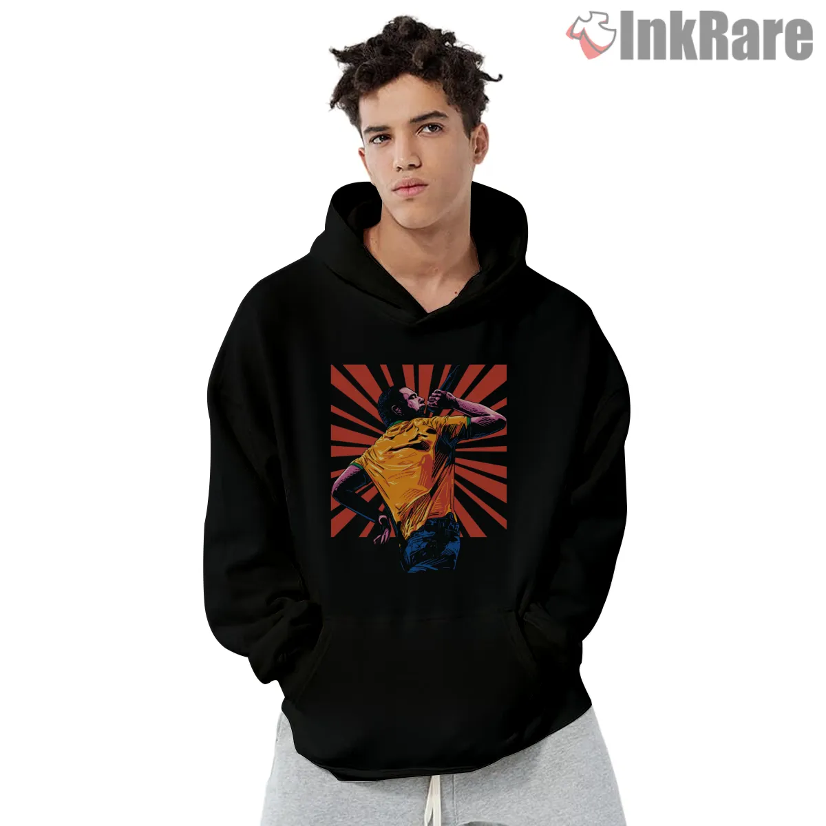 Post Malone Sunburst Mic Drop Art Shirt on black hoodie for men graphic tee