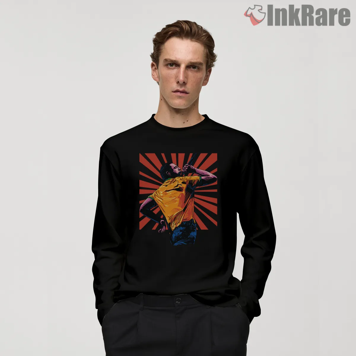Post Malone Sunburst Mic Drop Art Long Sleeve Black Post Malone Sunburst Mic Drop Art Shirt on black long sleeve shirt for men graphic tee