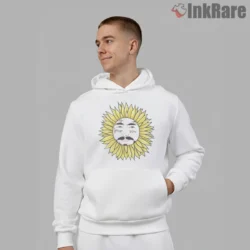 Post Malone Sunflower Face Flower Art Shirt on white hoodie for men graphic tee