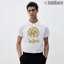 White v neck that flatters and stays comfy