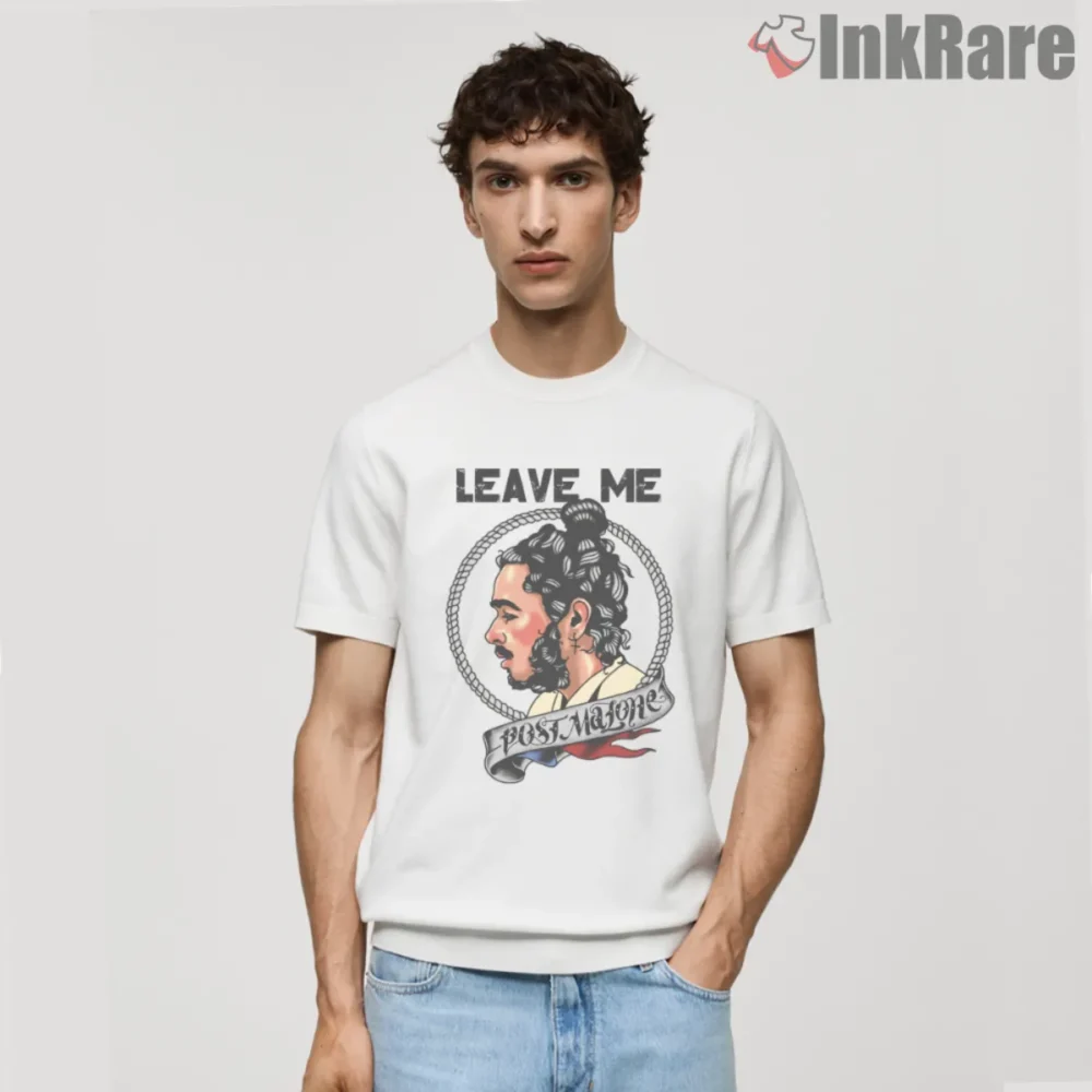 Post Malone Tattoo Portrait Shirt short sleeve white front view