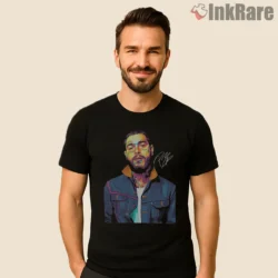 Post Malone Wpap Geometric Jacket Portrait Shirt on black short sleeve shirt for men graphic tee