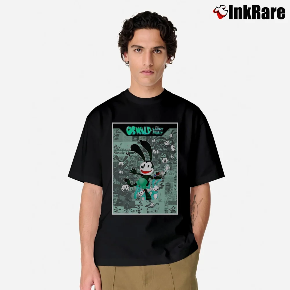 Men’s Poster Oswald The Lucky Rabbit Classic T-Shirt in black | Soft, Breathable Everyday Wear