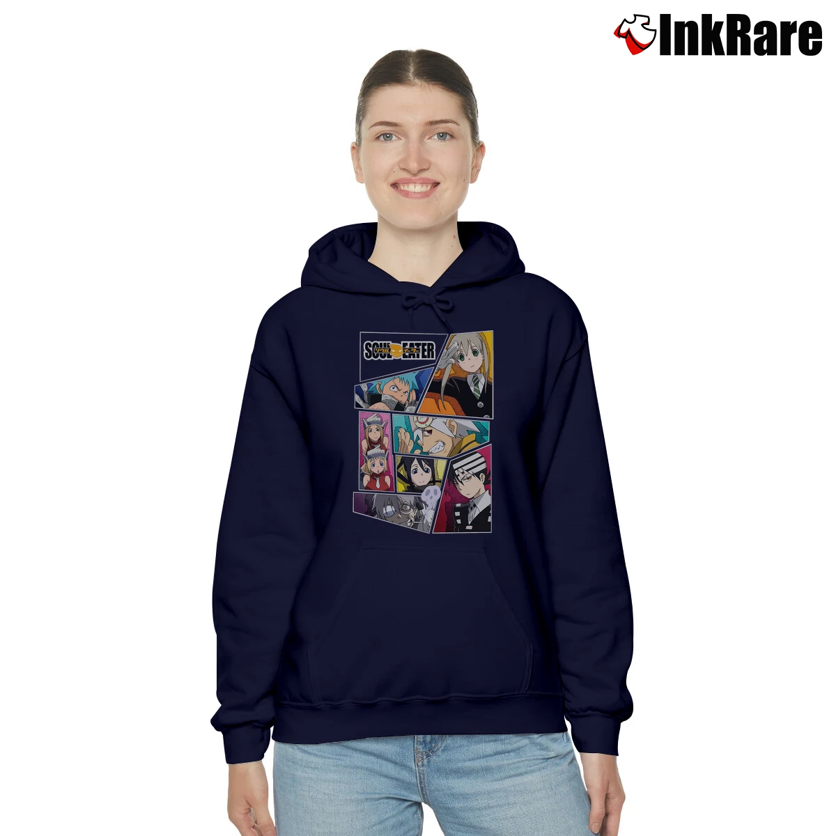 Women’s Poster Soul Eater Anime Cozy Hoodie in navy | Warm, Structured, Stylish