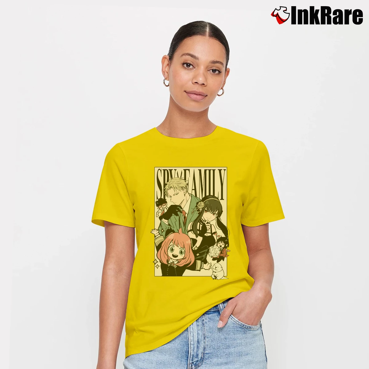 Women’s Poster Spy X Family T-Shirt in yellow | Soft, Flattering Fit