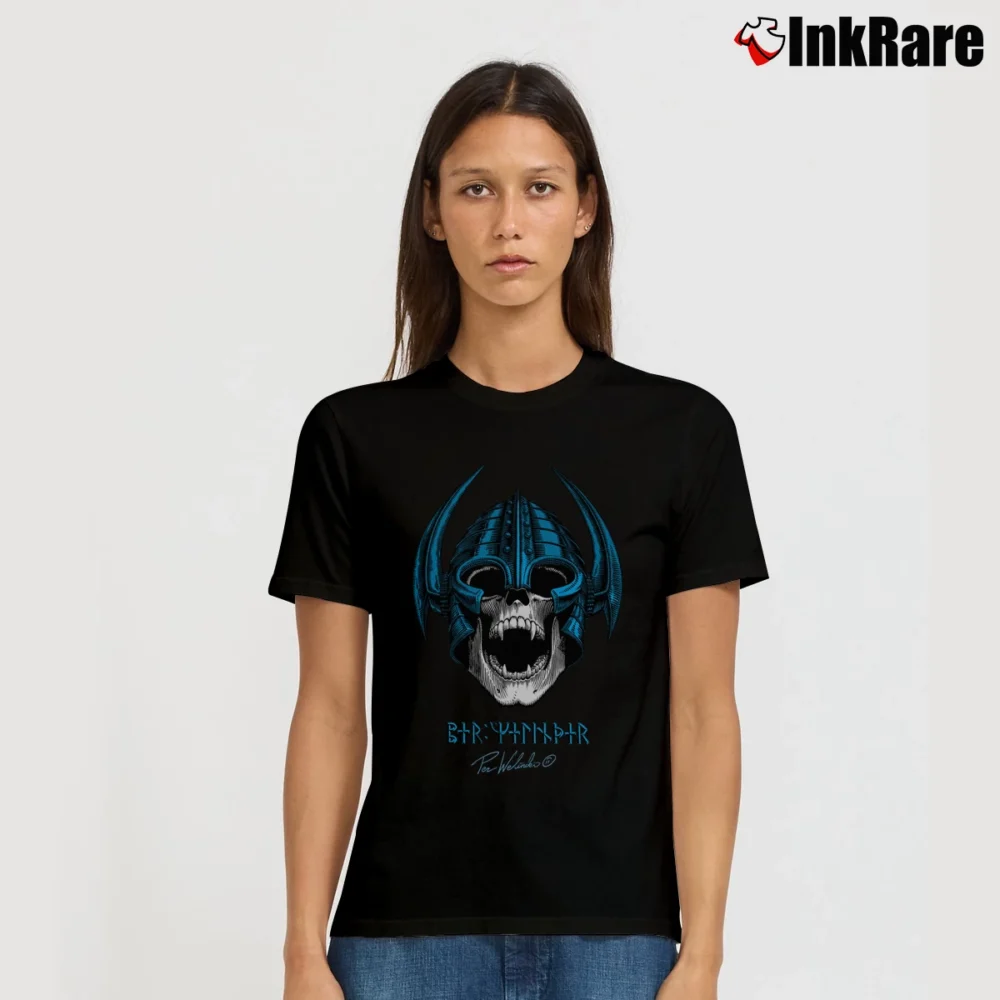 Women’s Powell Peralta Welinder Nordic Skull Signature T-Shirt in black | Soft, Flattering Fit