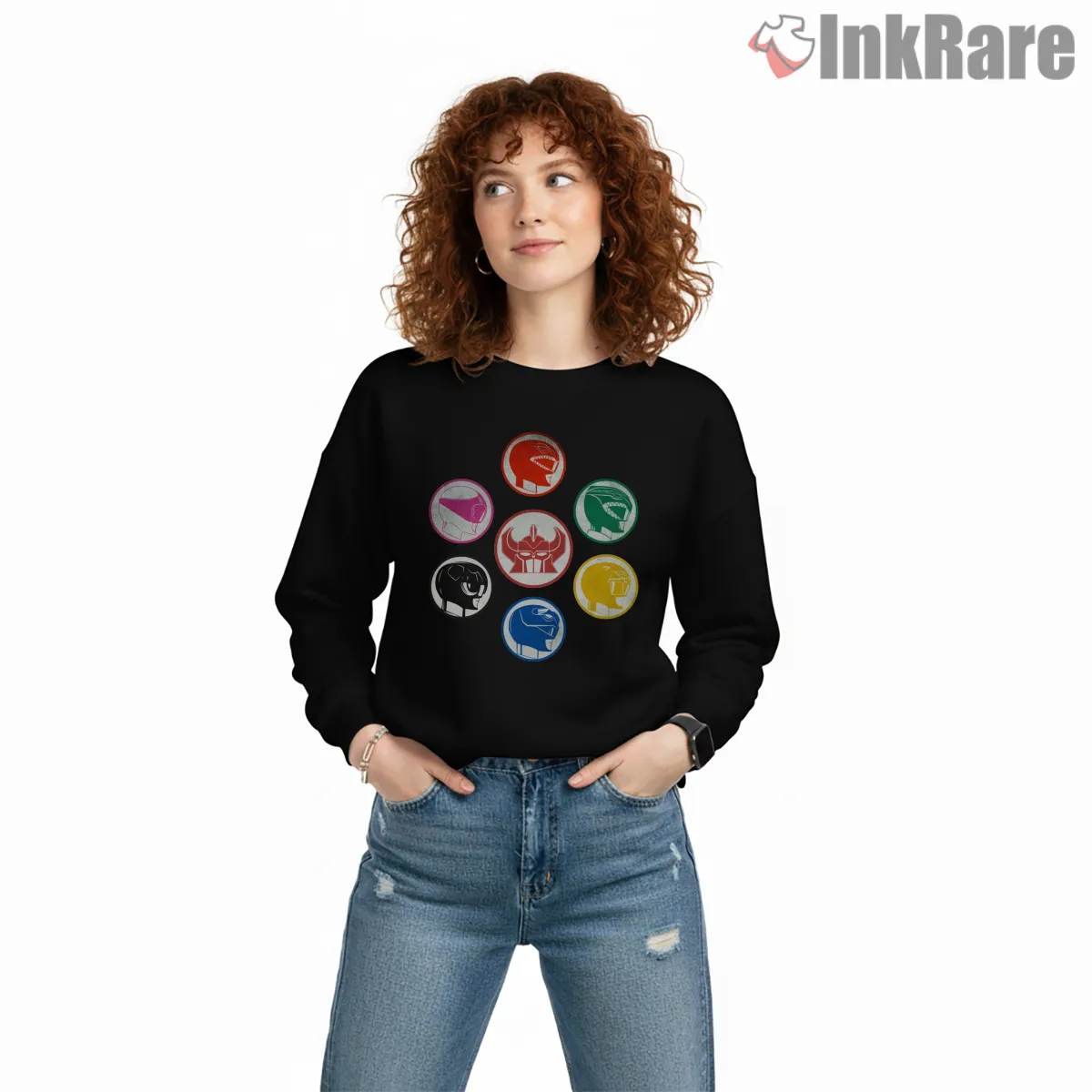 Power Rangers Classic Helmet Circle Emblem Shirt Power Rangers Classic Helmet Circle Emblem Shirt on graphic shirt for women graphic tee