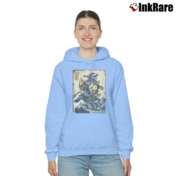 Women’s Power Rangers Dragonzord Graphic Cozy Hoodie in light blue | Warm, Structured, Stylish