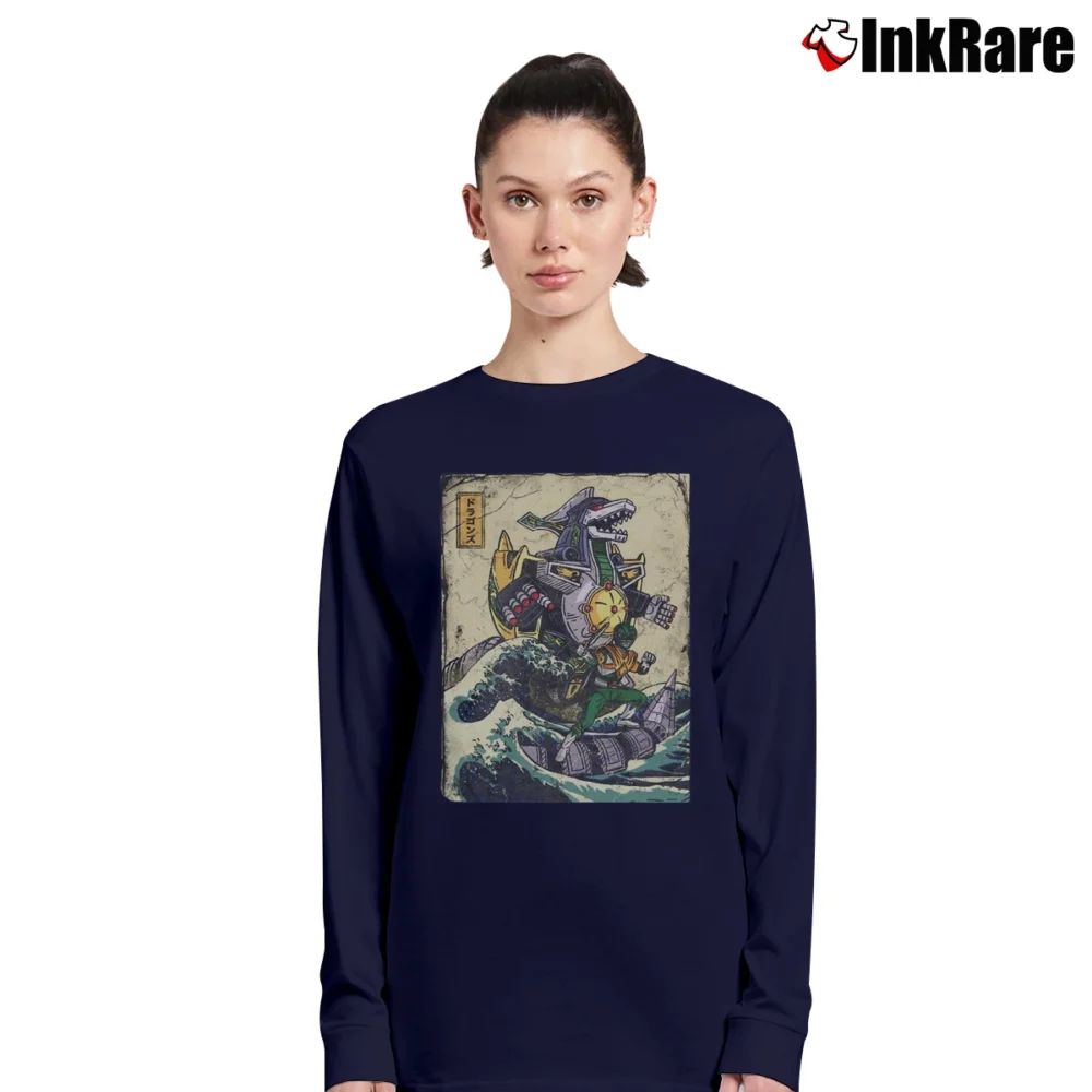 Women’s Power Rangers Dragonzord Graphic Long-Sleeve Top in navy | Sleek, Versatile, All-Season