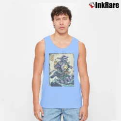 Men’s Power Rangers Dragonzord Graphic Tank Top in light blue | Breathable, Active-Friendly Design