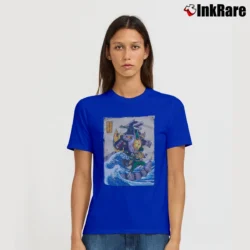 Women’s Power Rangers Dragonzord Wave Graphic Signature T-Shirt in royal blue | Soft, Flattering Fit