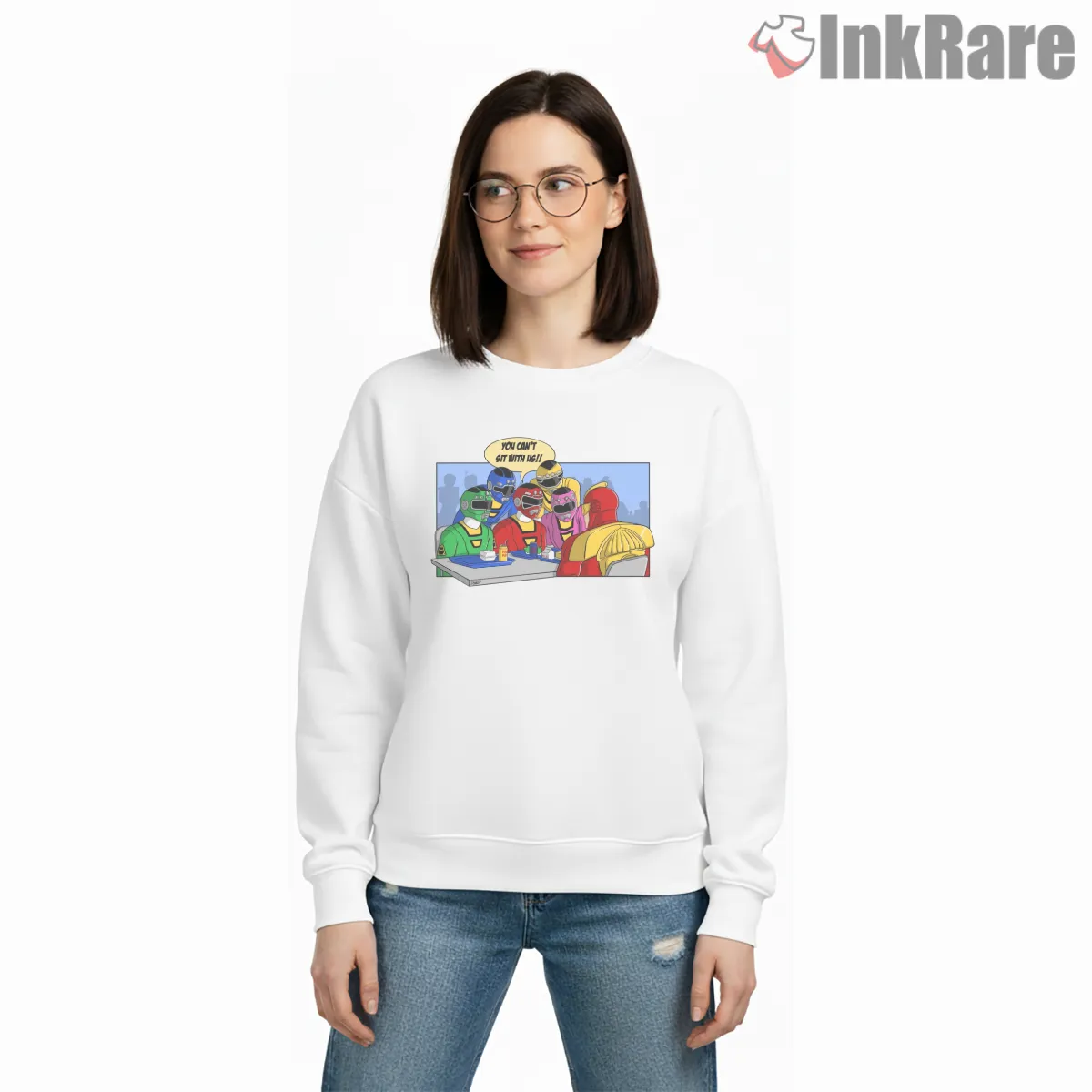 Power Rangers Lunch Table Parody Shirt on graphic shirt for women graphic tee