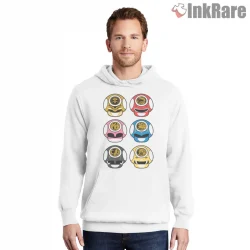 Power Rangers Mushroom Helmet Parody Shirt on white hoodie for men graphic tee