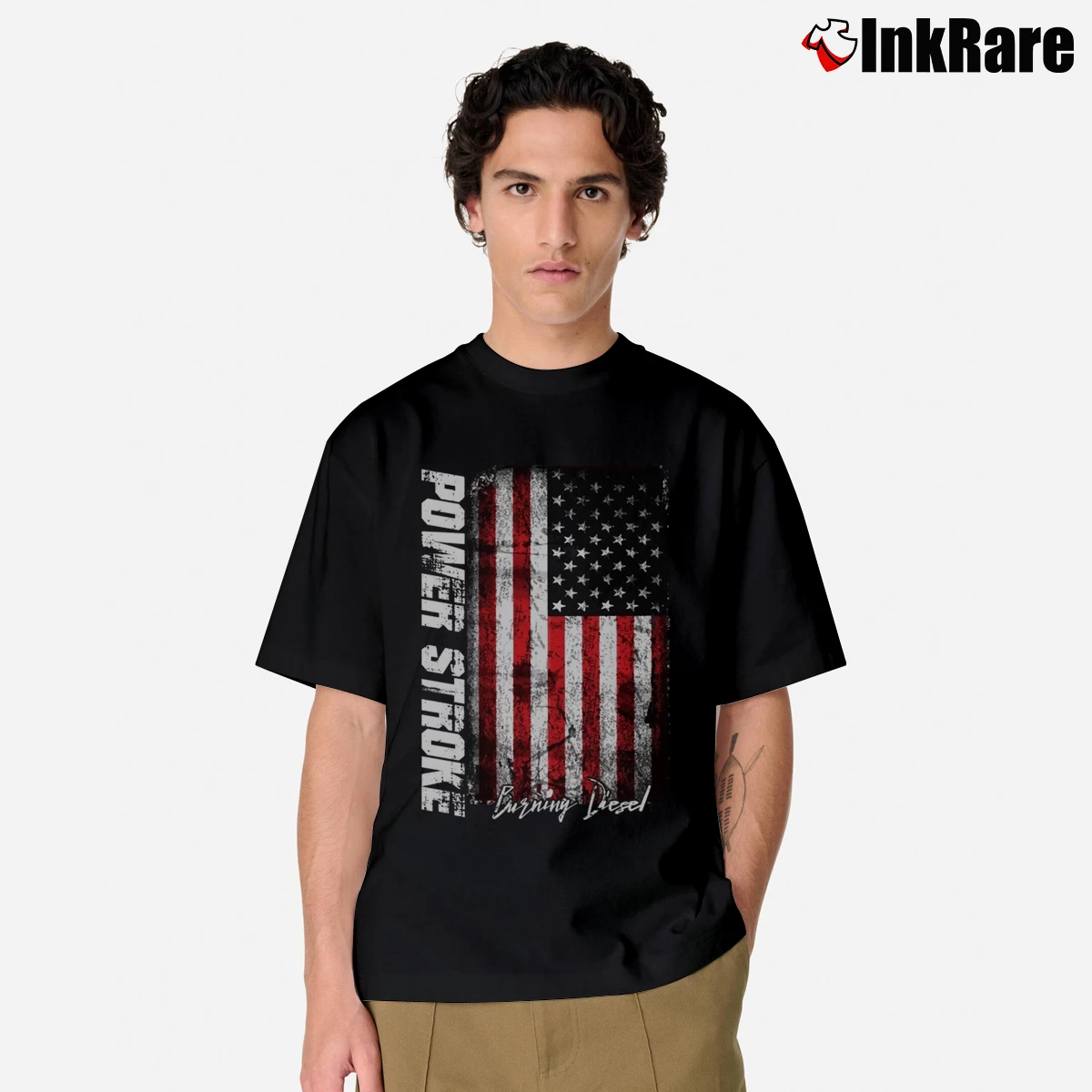 Power Stroke Burning Diesel Graphic Men’s Classic Tee in black – Premium Comfort Men’s Power Stroke Burning Diesel Graphic Classic T-Shirt in black | Soft, Breathable Everyday Wear