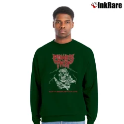 Men’s Power Trip 2018 North America Tour Crewneck Sweatshirt in forest green | Cozy Fabric, Clean Style