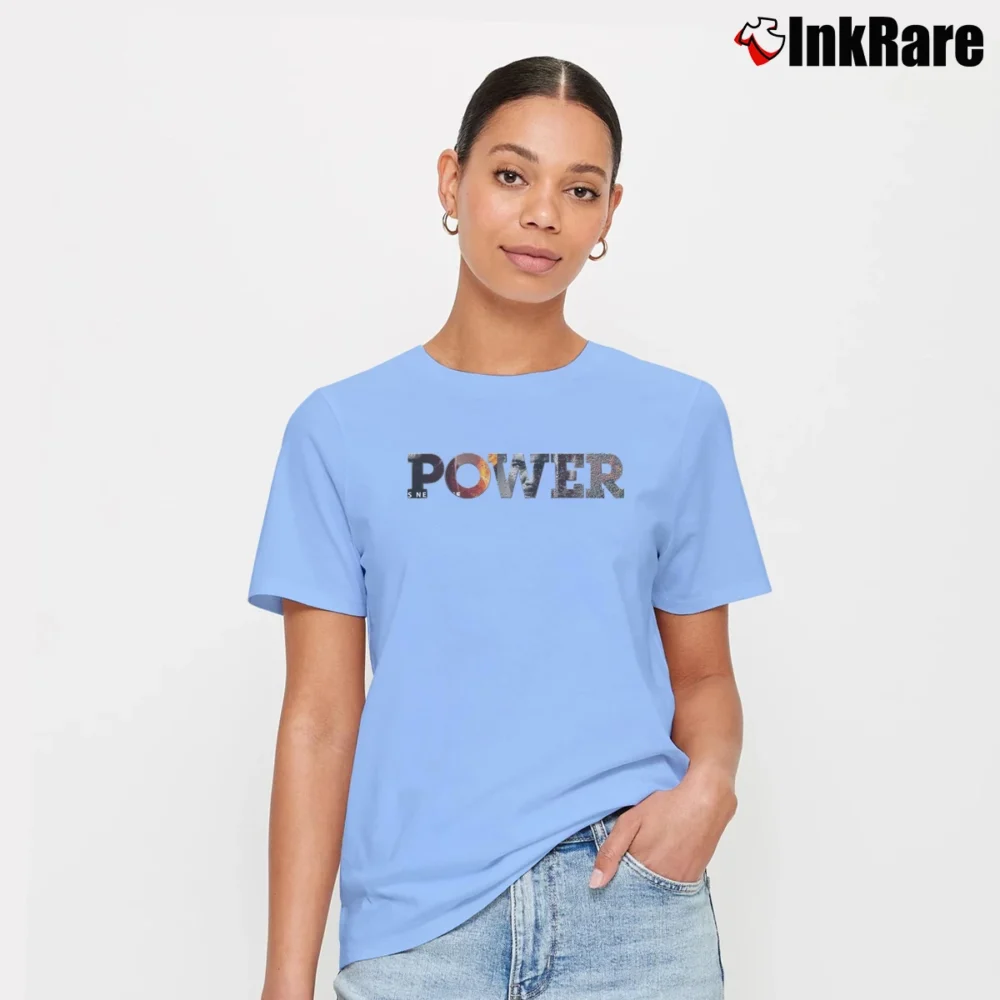 Women’s Power TV Show Season Graphic Signature T-Shirt in light blue | Soft, Flattering Fit