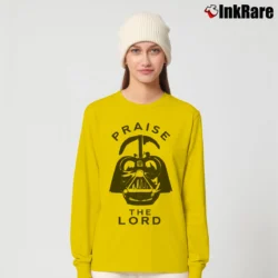 Women’s Praise The Lord Darth Vader Star Wars Parody Long-Sleeve Top in yellow | Sleek, Versatile, All-Season