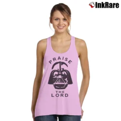 Women’s Praise The Lord Darth Vader Star Wars Parody Tank Top in light pink | Lightweight, Movement-Friendly