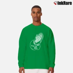 Men’s Pray For Atl Navy Faith Long-Sleeve Shirt in irish green | Sleek, Lightweight, Year-Round Wear