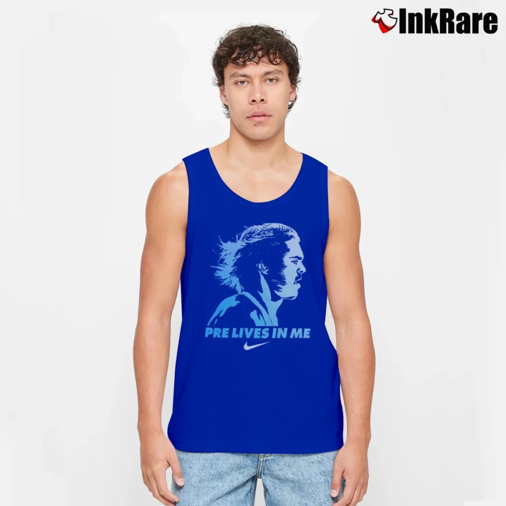 Men’s Pre Lives In Me Faith Graphic Tank Top in royal blue | Breathable, Active-Friendly Design