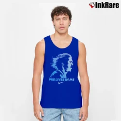 Men’s Pre Lives In Me Faith Graphic Tank Top in royal blue | Breathable, Active-Friendly Design
