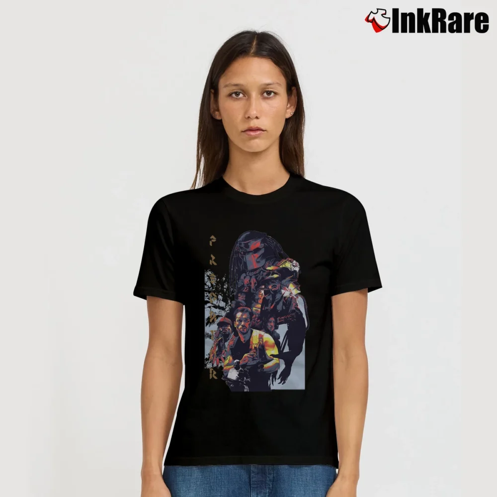 Women’s Predator 80s Arnold Schwarzenegger Action Signature T-Shirt in black | Soft, Flattering Fit