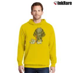 Men’s Predator Cat Laser Sight Graphic Pullover Hoodie in yellow | Cozy, Durable, Modern Fit
