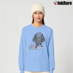 Women’s Predator Cat Laser Sight Graphic Long-Sleeve Top in light blue | Sleek, Versatile, All-Season