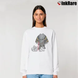 Women’s Predator Cat Laser Sight Graphic Relaxed Sweatshirt in white | Soft, Laid-Back Vibe