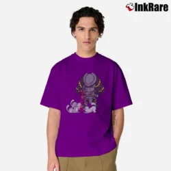 Men’s Predator Cat Laser Sight Graphic Classic T-Shirt in purple | Soft, Breathable Everyday Wear
