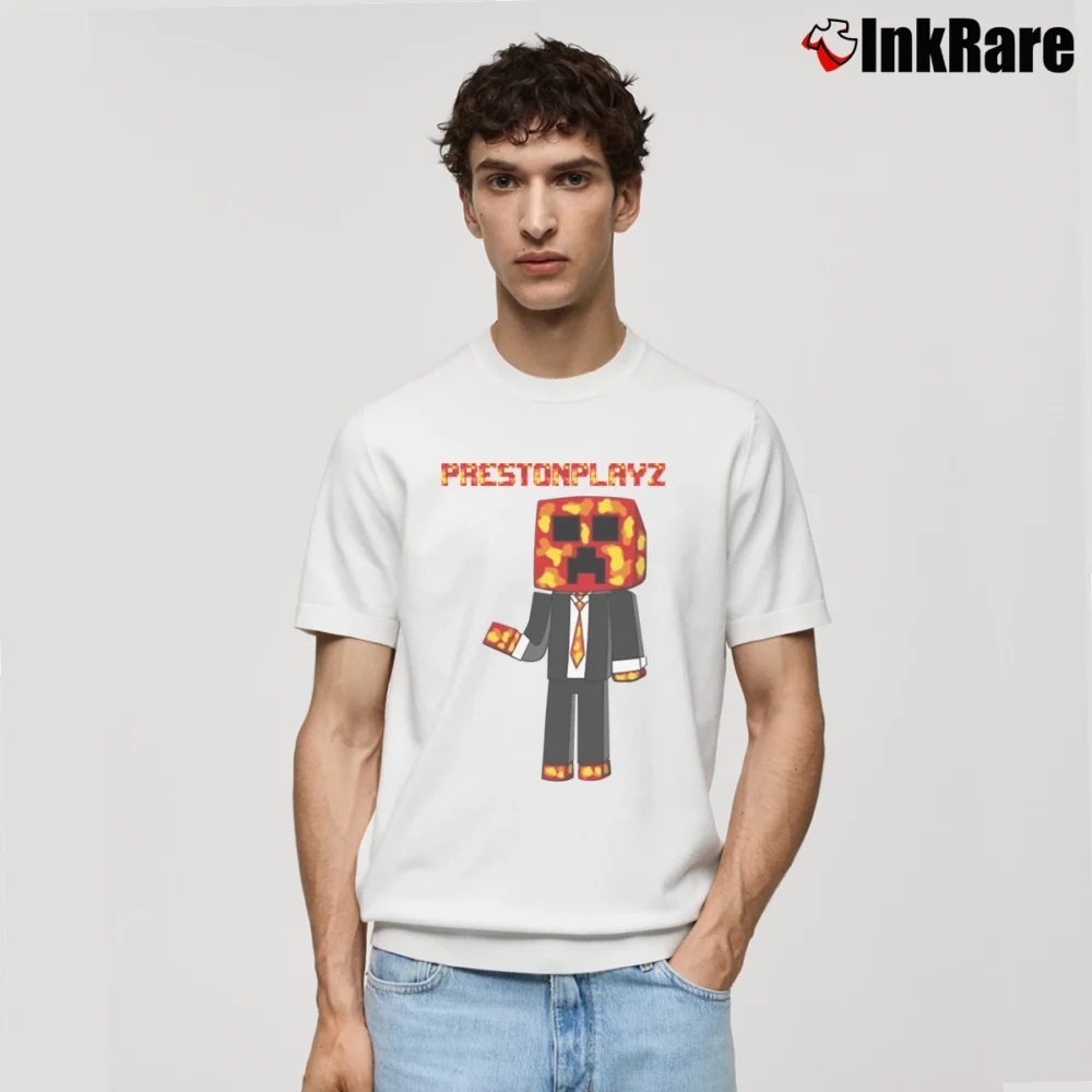 Men’s Prestonplayz Art Graphic Classic T-Shirt in white | Soft, Breathable Everyday Wear
