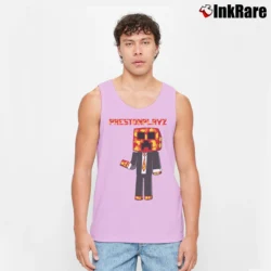 Men’s Prestonplayz Art Graphic Tank Top in light pink | Breathable, Active-Friendly Design