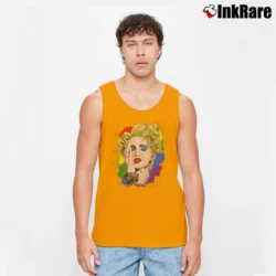 Men’s Pride Madonna Graphic Tank Top in orange | Breathable, Active-Friendly Design