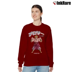 Women’s Primitive X Dragon Ball Z Broly Green Graphic Relaxed Sweatshirt in maroon | Soft, Laid-Back Vibe