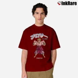 Men’s Primitive X Dragon Ball Z Broly Green Graphic Classic T-Shirt in maroon | Soft, Breathable Everyday Wear