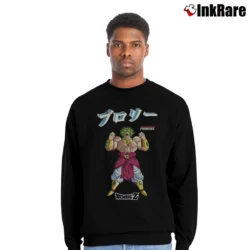 Men’s Primitive X Dragon Ball Z Broly Green Style Crewneck Sweatshirt in black | Cozy Fabric, Clean Style