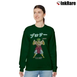 Women’s Primitive X Dragon Ball Z Broly Green Style Relaxed Sweatshirt in forest green | Soft, Laid-Back Vibe
